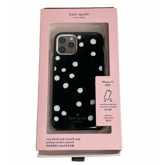 Kate Spade Black and white Polka Dots Iphone 11 Pro Case - Picture 1 of 9